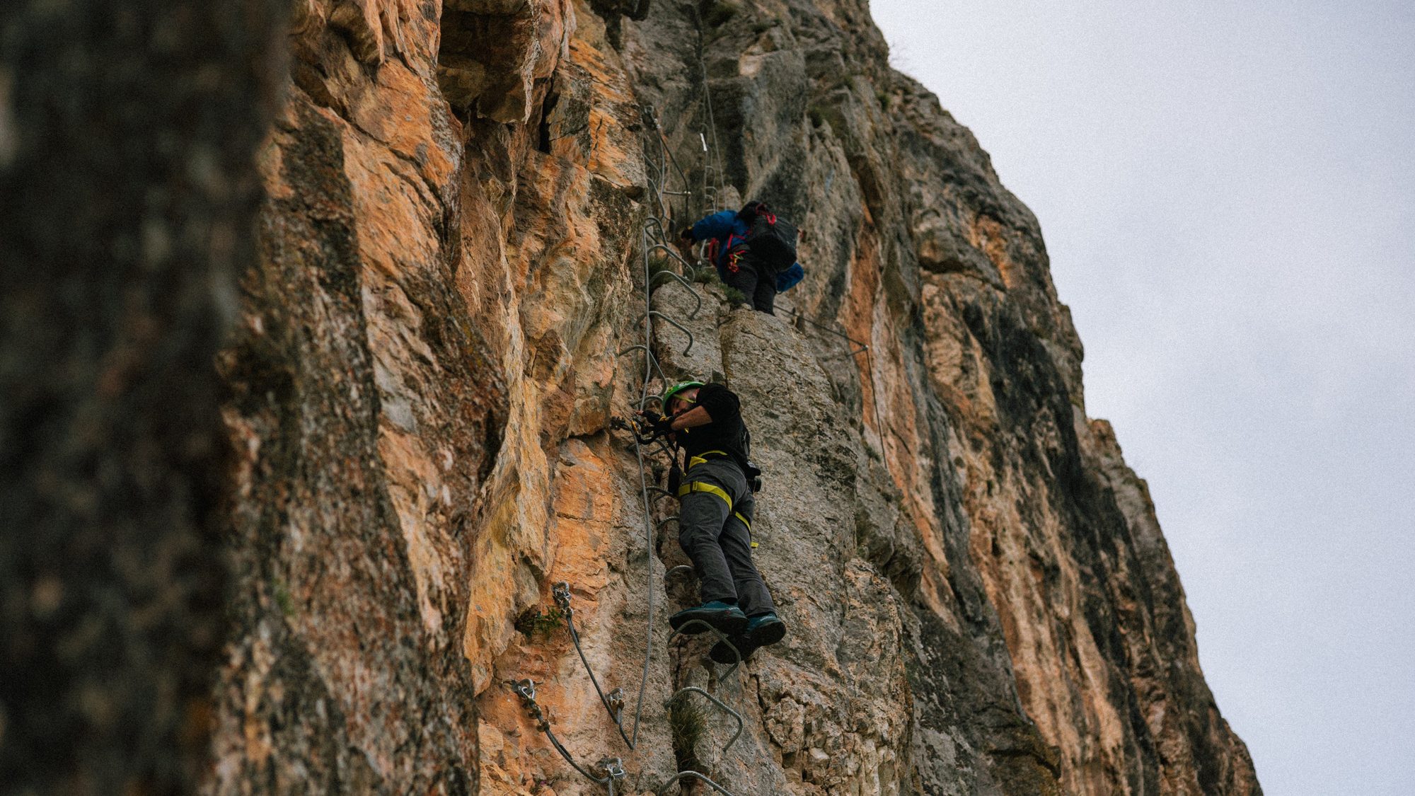 Sport climbing on a rock wall 5